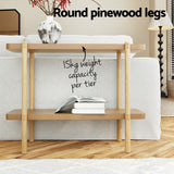 NNEDSZ Artiss Console Table 92CM 2-tier Pine Sera