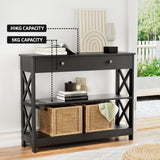 NNEDSZ Console Table 3-tier USB Outlets
