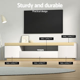 NNEDSZ Artiss TV Cabinet Entertainment Unit Stand 180CM White Wood