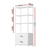 NNEDSZ Artiss Bookshelf Display Shelf 2 Drawers 152CM White
