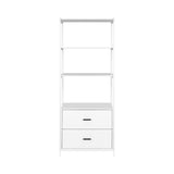 NNEDSZ Artiss Bookshelf Display Shelf 2 Drawers 152CM White
