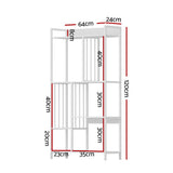 NNEDSZ Bookshelf Display Shelves 5 Tiers 120cm White