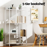 NNEDSZ Bookshelf Display Shelves 5 Tiers 120cm White