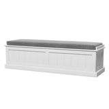 NNEDSZ Artiss Storage Ottoman Blanket Box 140cm Fluted Grey