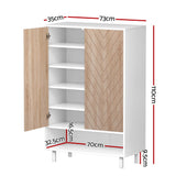 NNEDSZ Artiss Shoe Rack Cabinet 24 Pairs 6-tier White