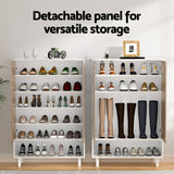 NNEDSZ Artiss Shoe Rack Cabinet 24 Pairs 6-tier White