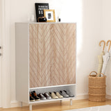 NNEDSZ Artiss Shoe Rack Cabinet 24 Pairs 6-tier White