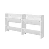 NNEDSZ Artiss Shoe Rack 2-tier 12 Pairs Wall Mounted x2 - White