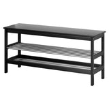 NNEDSZ Artiss Shoe Rack Cabinet Bamboo Bench 10 Paris Black