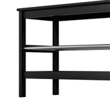NNEDSZ Artiss Shoe Rack Cabinet Bamboo Bench 10 Paris Black