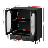 NNEDSZ Buffet Sideboard Double Doors - Black