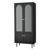 NNEDSZ Artiss Buffet Sideboard Cupboard Cabinet Black