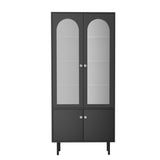 NNEDSZ Artiss Buffet Sideboard Cupboard Cabinet Black