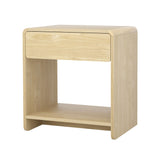 NNEDSZ Artiss Bedside Table Drawer Open Shelf Pine