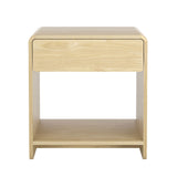 NNEDSZ Artiss Bedside Table Drawer Open Shelf Pine