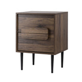 NNEDSZ Artiss Bedside Table Nightstand 2 Drawers - Walnut