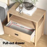 NNEDSZ Artiss Bedside Table Nightstand 2 Drawers - Pine