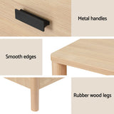 NNEDSZ Artiss Bedside Table Nightstand 2 Drawers - Pine