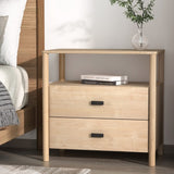 NNEDSZ Artiss Bedside Table Nightstand 2 Drawers - Pine