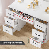 NNEDSZ Artiss Dressing Table Set Stool 10 Led Bulbs White Debbie