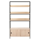 NNEDSZ Artiss Bookshelf 5 Tier Cube Cabinet MIRA Oak
