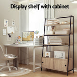 NNEDSZ Artiss Bookshelf 5 Tier Cube Cabinet MIRA Oak