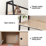 NNEDSZ Artiss Bookshelf 5 Tier Cube Cabinet MIRA Oak