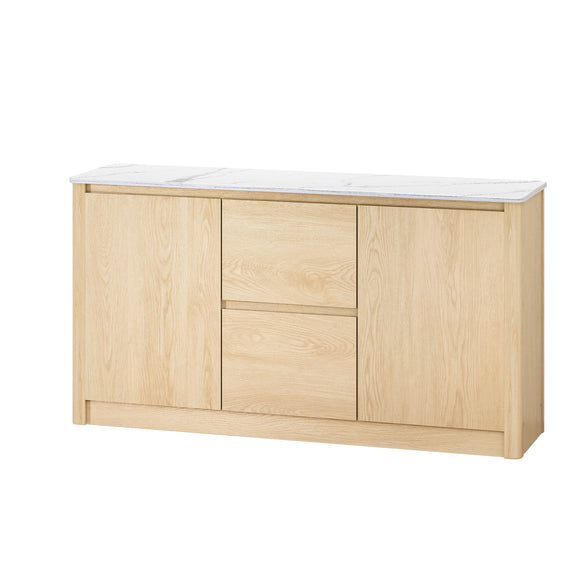 NNEDSZ Buffet Sideboard Marble Style Tabletop - Pine