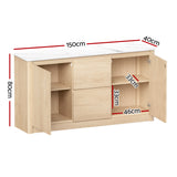 NNEDSZ Buffet Sideboard Marble Style Tabletop - Pine