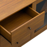 NNEDSZ Artiss Buffet Sideboard Glass Doors - Oak