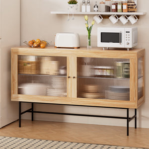NNEDSZ Artiss Buffet Sideboard Double Doors - Oak
