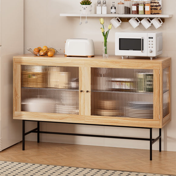 NNEDSZ Artiss Buffet Sideboard Double Doors - Oak