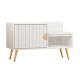 NNEDSZ Artiss Shoe Rack Cabinet Bench 6 Pairs White