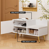 NNEDSZ Artiss Shoe Rack Cabinet Bench 6 Pairs White