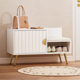 NNEDSZ Artiss Shoe Rack Cabinet Bench 6 Pairs White
