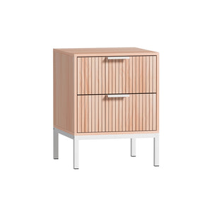 NNEDSZ Bedside Table Drawers Side End Table Storage Cabinet Nightstand Pine LURA