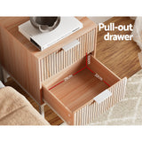 NNEDSZ Bedside Table Drawers Side End Table Storage Cabinet Nightstand Pine LURA