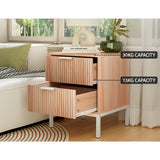 NNEDSZ Bedside Table Drawers Side End Table Storage Cabinet Nightstand Pine LURA