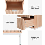 NNEDSZ Bedside Table Drawers Side End Table Storage Cabinet Nightstand Pine LURA