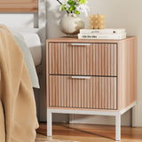 NNEDSZ Bedside Table Drawers Side End Table Storage Cabinet Nightstand Pine LURA