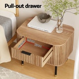 NNEDSZ Artiss Bedside Table 2 Drawers Paulownia Wood Pine