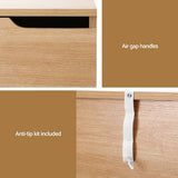 Artiss 2X Bedside Table 2 Drawers Nightstand Pine