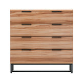 NNEDSZ 4 Chest of Drawers Cabinet Dresser Table Tallboy Storage Bedroom Rust Oak