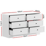 NNEDSZ Artiss 6 Chest of Drawers - LEIF White