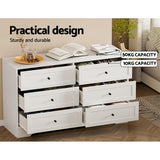 NNEDSZ Artiss 6 Chest of Drawers - LEIF White