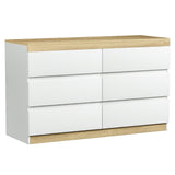 NNEDSZ 6 Chest of Drawers Cabinet Dresser Table Tallboy Storage Bedroom White