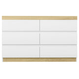 NNEDSZ 6 Chest of Drawers Cabinet Dresser Table Tallboy Storage Bedroom White