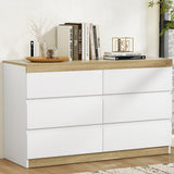 NNEDSZ 6 Chest of Drawers Cabinet Dresser Table Tallboy Storage Bedroom White