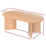 NNEDSZ Coffee Table Oval 110CM Pine Alva