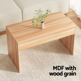 NNEDSZ Artiss Coffee Table Rectangle Fluted Side 100CM